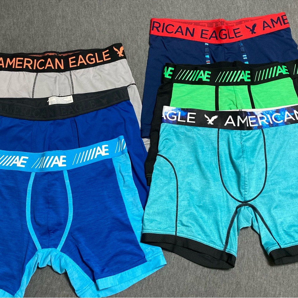 6 Mens American Eagle Boxer Briefs